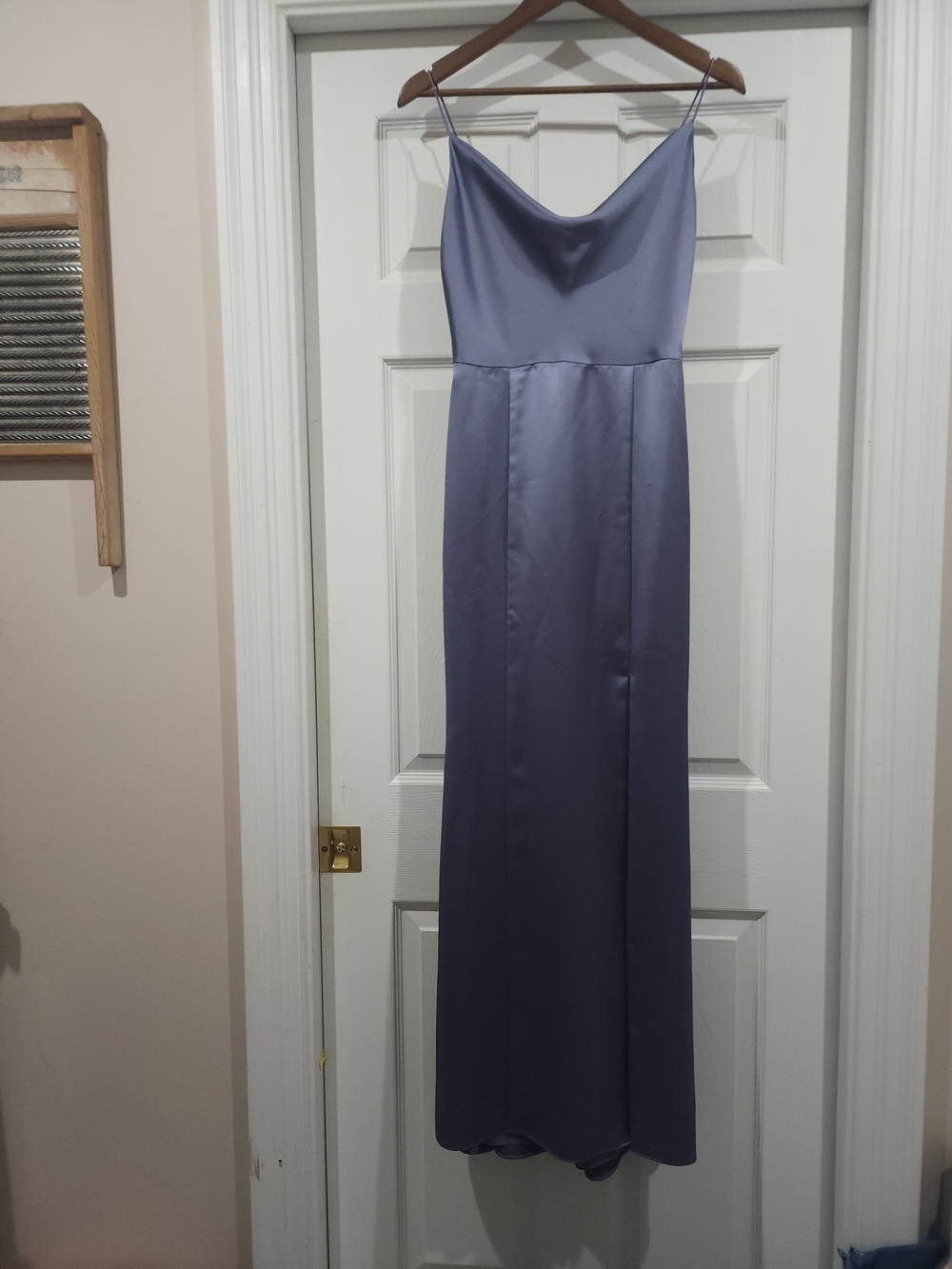 Amsale Chloe Satin Cowl Slip Dress in
